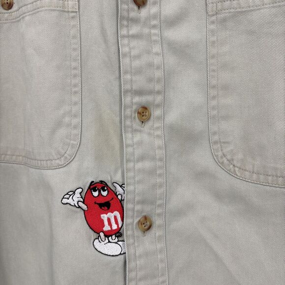 M & M Vintage 90’s Planet Mars Mens Medium Embroidered Button Up Shirt - Picture 5 of 7